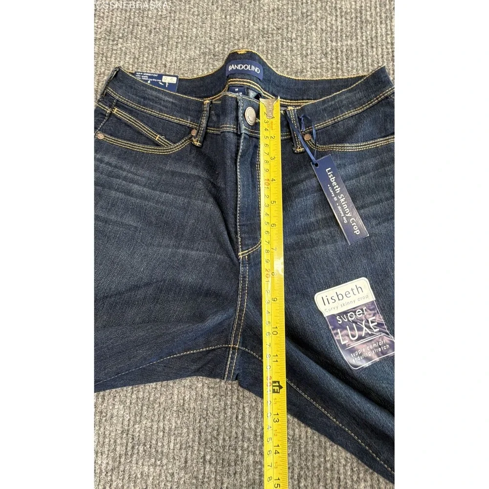 Bandolino Women's Lisbeth Skinny Crop Super Luxe Curvy Jeans Sz 14 NWT